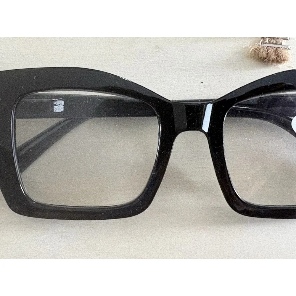 4 Oversized Thick Frame Reading Glasses Women‎ Square Large +2.50 Pink Black